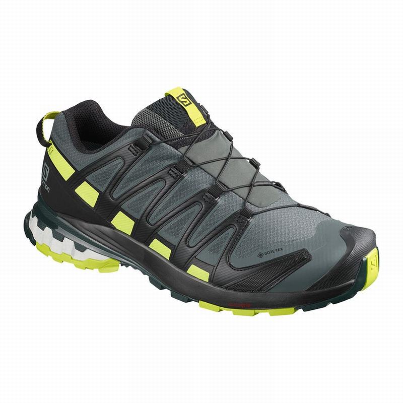 Salomon XA PRO 3D V8 GORE-TEX Zapatillas Trail Running Hombre - Negras / Verde Claro - Colombia (867